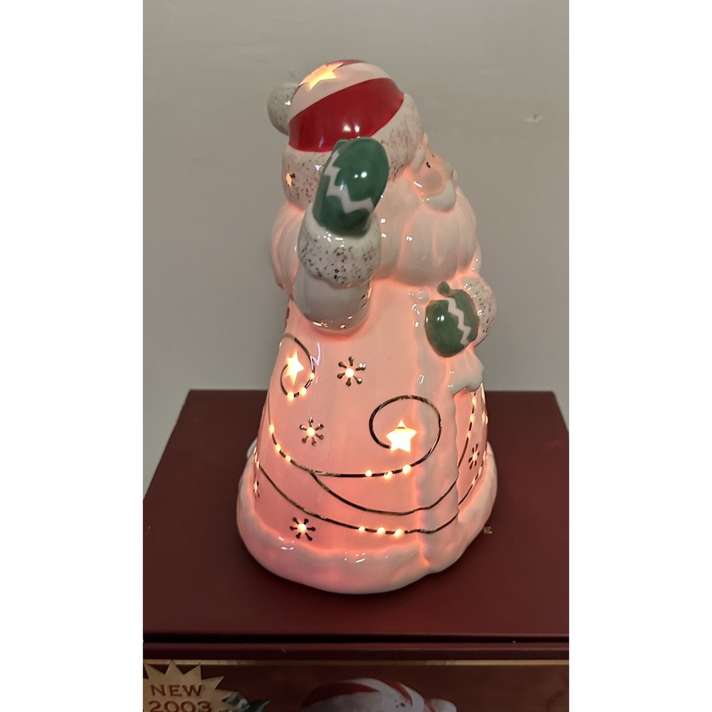 Vintage Lenox Occasions Lighted Santa Figurine 2003 Christmas Fine 6238257 Ivory - Picture 7 of 15